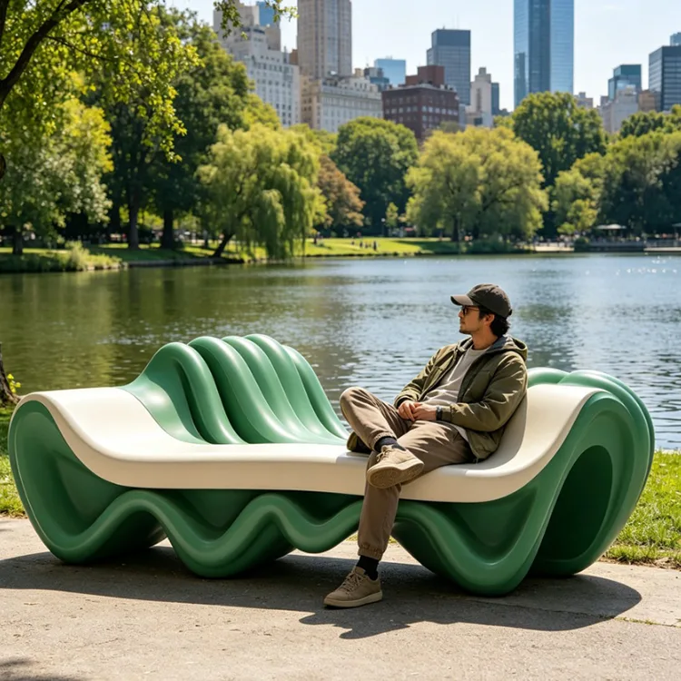 Art Wave Fiberglass Lounge Bench